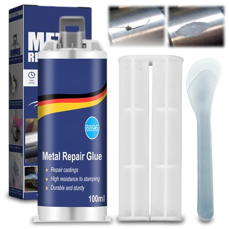 Tertell Metal Adhesive, Metal Repair Glue Heavy Duty, High-Temperature Heat Resistant Adhesive Glue for Metal, Plastics, Stainless Steel, DIY Craft, Aluminum Alloy, Metal Tube