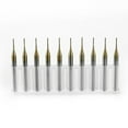 thumbnail image 3 of 10 Pcs 1mm Titanium Coat Carbide End Mill Engraving CNC Router Bits 1/8\" Shank, 3 of 11