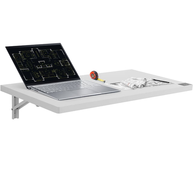 VEVOR Wall Mounted Floating Folding Table Laptop Desk Home Office 31.5x15.75 in