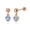 Rose Gold, variant on 925 Sterling Silver Birthstone Heart Earrings Screw Back Dainty Heart Drop Stud Earrings for Women Gifts for Friend Mother's Day Birthday, August Gold