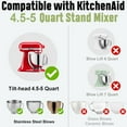 thumbnail image 5 of Silicone Bowl Insert for Kitchen Aid, Bowl Liners Silicone Bowl Liner for Kitchenaid Mixer Bowls 4.5 & 5 Qt Tilt Head Mixing, Replacement Accessories Mixaid Baking Cooking No Needed (3PCS), 5 of 10