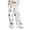 White, variant on Women's Casual Wide Leg Sweatpants, Loose Floral Print Sports Pants, Fashion Lounge Pants for Women, Perfect for Home and Outdoor Activities,Beige,2XL