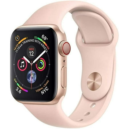 Restored Apple Watch Series 4 (GPS, 44mm) - Rose Gold - Aluminum Case - Pink Sand Sport Band (Refurbished)