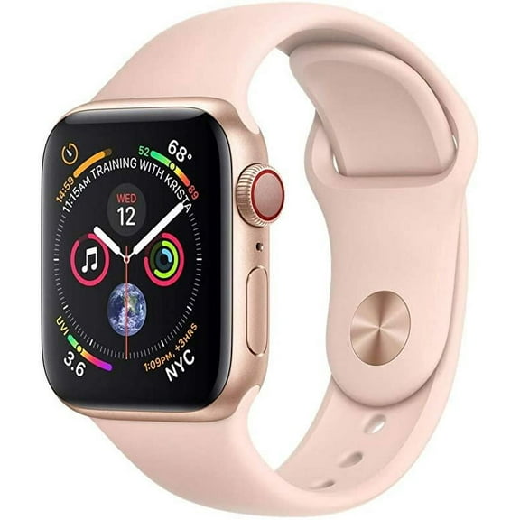 Restored Apple Watch Series 4 40MM Rose Gold Aluminum Case GPS Cellular Pink Sand Sport Band (Refurbished)