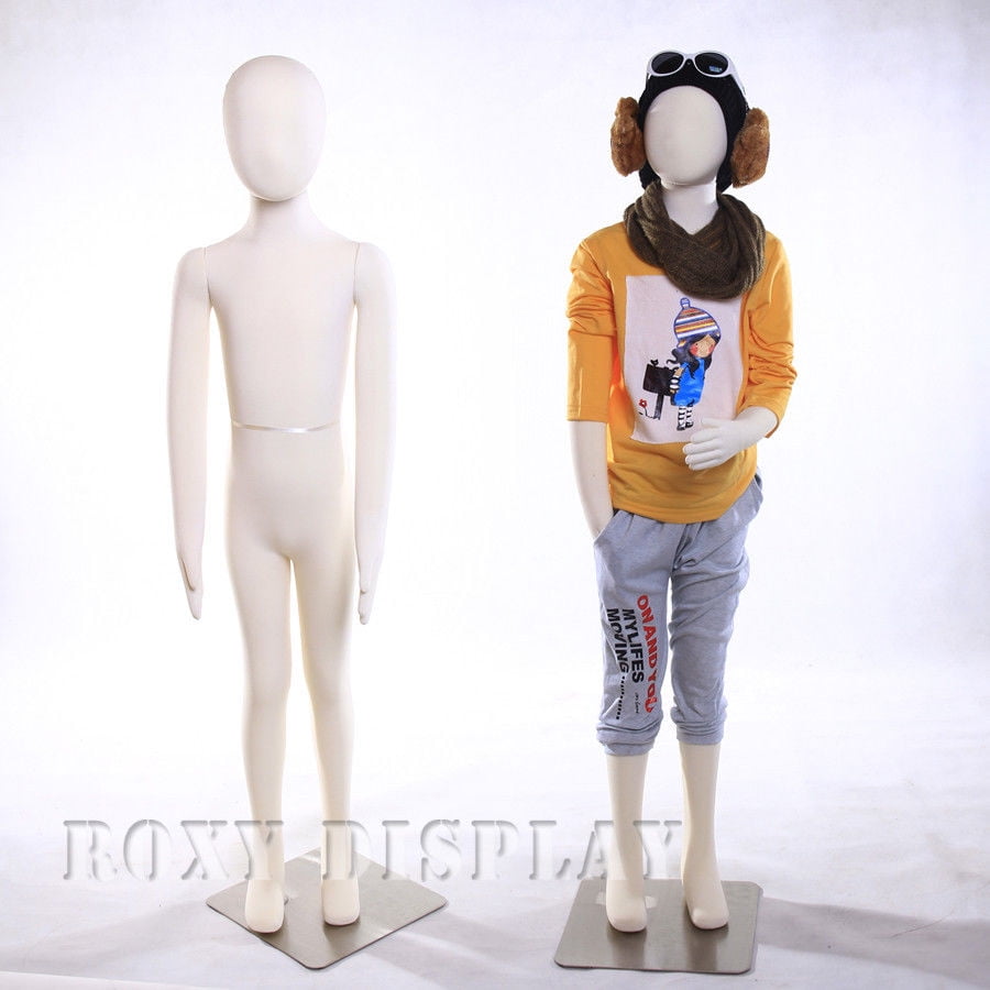 Stand,Body Torso Dress Display Shirt Pants-FLESH Child Mannequin Form & Hanger 