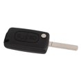 thumbnail image 2 of 2 Button Flip Remote Key Case Black Easy to Carry Replacement for Peugeot 107 207 307 307cc 308 SW 407 607 Unslotted Blade CE0536VA2, 2 of 5