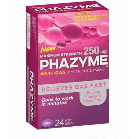 Phazyme Anti-Gas Simethicone Maximum Strength Fast Relief, 24ct, 4-Pack