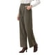thumbnail image 4 of Pantalón de trabajo de cuadros para mujer INSPIRE CHIC, de pata ancha, recto y largo, en marrón, con diseño de espiga vintage, 4 of 5