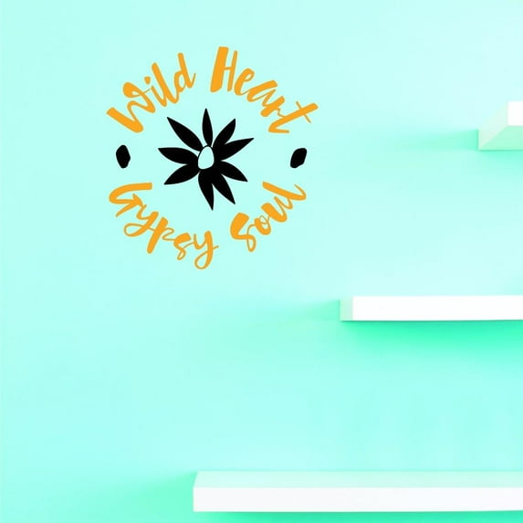 Custom Decals Wild Heart Gypsy Soul Wall Art Size: 16 X 16 Inches Color: Multi