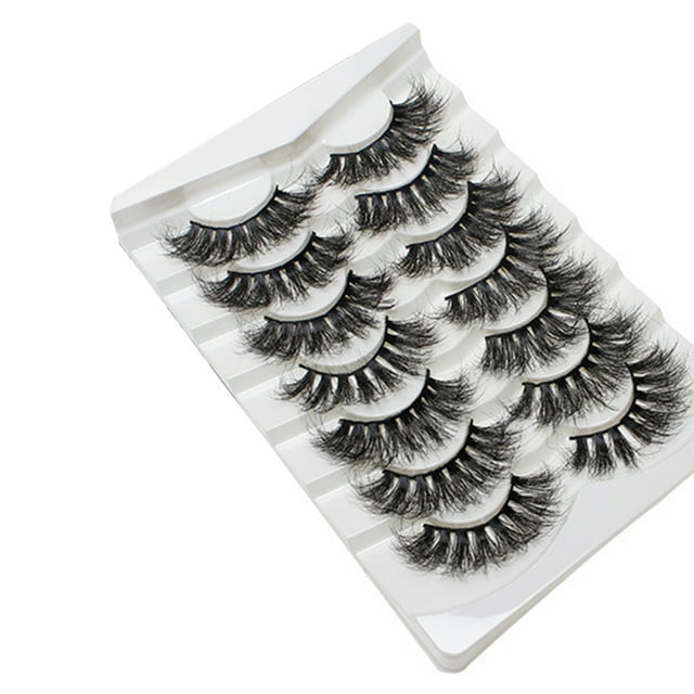 Visland 7 Pairs False Eyelashes Natural Dramatic Long Fluffy Wispy Fake Volume Eyelashes Extension Makeup Tool for Party