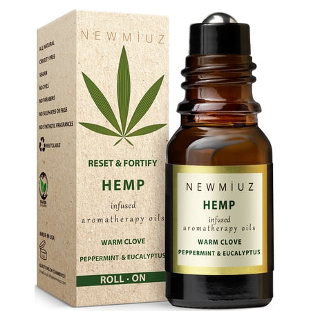 Migraine Headache Roll On Stick 300mg Hemp Peppermint Eucalyptus Clove Arnica Essential Oils Aromatherapy Gifts for Women Men