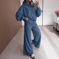 thumbnail image 4 of Women's 2 Piece Outfits Fall Sweatsuits Oversized Hoodies Wide Leg Sweatpants Tracksuits Lounge Matching Sets, 4 of 5