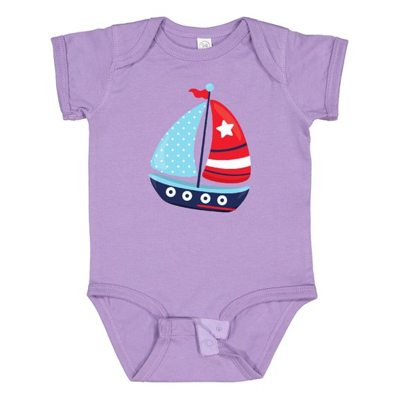 Inktastic Sailing Boat, Sailor, Sailing, Sails, Boat, Ship Boys Baby Bodysuit