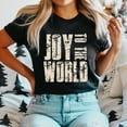 thumbnail image 2 of Joy To The World Block Distressed - Women's Short Sleeve Graphic T-Shirt, 2 of 11
