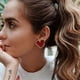 thumbnail image 2 of New design red heart stud earring women metal gold color eye heart lips wedding statement earrings fashion party jewelry----13--Product code 77791 13, 2 of 5