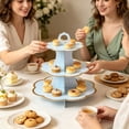 thumbnail image 4 of 3-Tier Cardboard Cupcake Stand 5 Styles Dessert Tower For Birthday Baby Shower Party Decor, 4 of 6