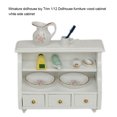 thumbnail image 4 of Armario en miniatura muebles blancos decoración juguetes de bricolaje adorno de almacenamiento apariencia exquisita gabinete de mesa de diseño simplificado para niñas Inevent FN001934-00, 4 of 6