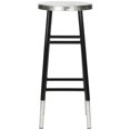 thumbnail image 7 of SAFAVIEH Kenzie Iron Silver Dipped 30" Barstool, Black, 7 of 7