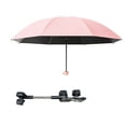 thumbnail image 2 of MMJ Sun Shade Umbrella Clamp On UPF50+ Foldable Adjustable Outdoor Rain Protection for Wheelchair Walker Camping Cart Golf Cart, 2 of 6