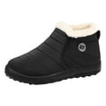 thumbnail image 5 of Winter Ankle Boots for Women Men Waterproof Anti-Slip Comfy Round Toe Fuzzy Warm Slip on Snow Booties, 5 of 5