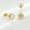 Gold, variant on 14 k Gold over Sterling Silver Crown Stud Earrings with Crystals