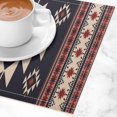 thumbnail image 4 of Aztec Placemats Set of 6,Vintage Rustic Style Abstract Ethnic Tribal Geometric Texture Print Placemats Table Mat for Home Dining Table Kitchen Party Decor 6PCS, 4 of 5