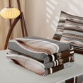 thumbnail image 6 of Homewish Brown Spiral Swirl Zipper Queen Comforter Set with Fitted Sheet and 2 Pillowcases,Geometric Artwork Zipper Bedding Set,Light Gray Reversible,4pcs, 6 of 8