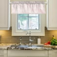 thumbnail image 3 of Dreamtimes Pink Fresh Marble Valance Curtains for Kitchen or Bathroom, 54x18in Valances Window Treatment Rod Pocket Drape Light Filtering Living Room Bedroom Decor, 3 of 6