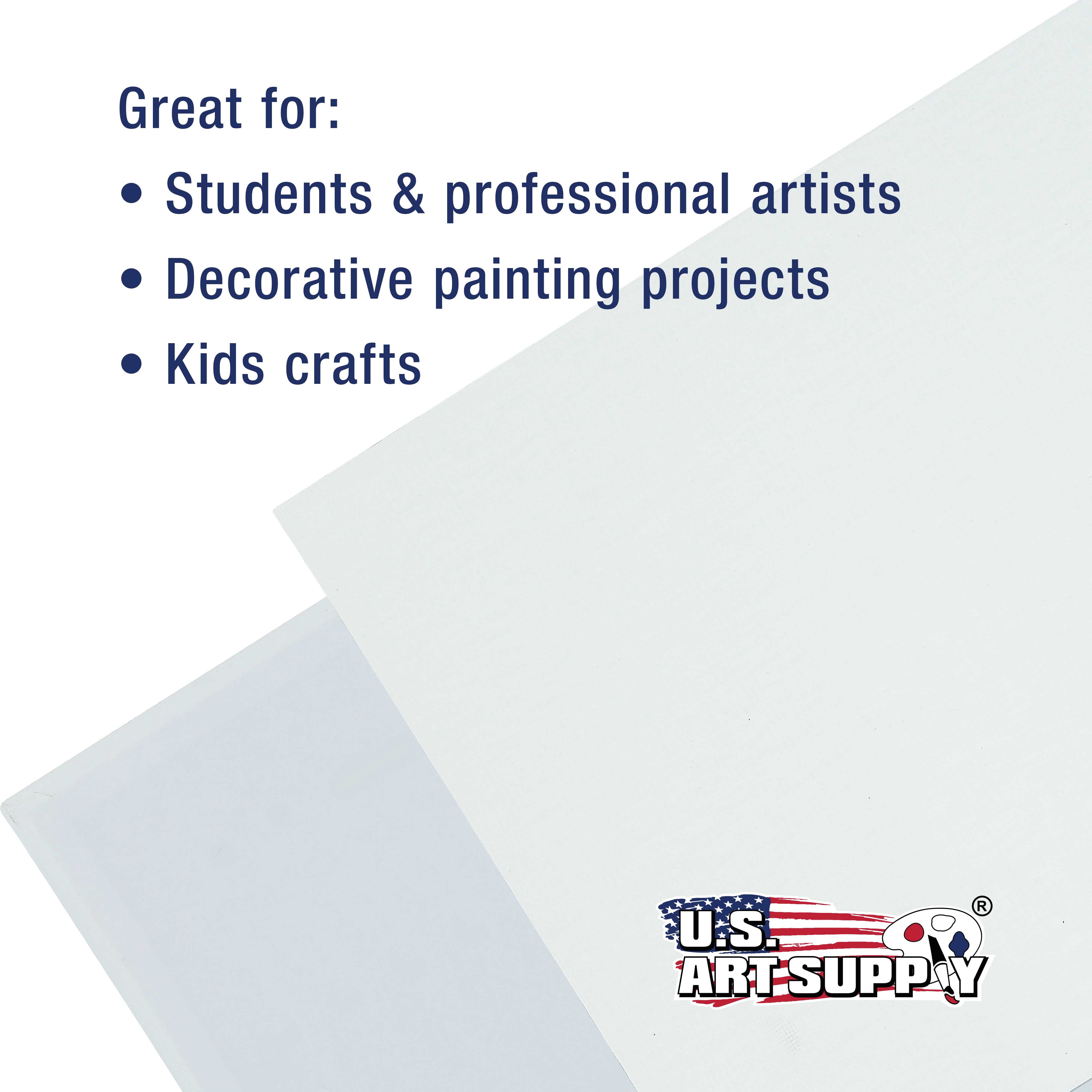 U.S. Art Supply 16 X 20 inch Professional Artist Quality Acid Free Canvas Panel Boards for Painting (Pack of 4)