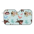 thumbnail image 7 of Fotbe Cute Pug Dogs Car Windshield Sunshade | Sun Visor Protector Front Window Shade, Keeps Out UV Rays, Keeps Your Vehicle Cool-Medium, 7 of 7