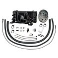 thumbnail image 1 of Jagg 751-FP2300, Compatible with Harley-Davidson |10 Row Fan-Assisted Black Horizontal Low Mount Oil Cooler System, 1 of 4