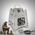 thumbnail image 6 of Folding Stainless Windproof Burning Stove Camping Furnaces Backpacking Picnics Firewood Stove Cooking Burners, 6 of 8