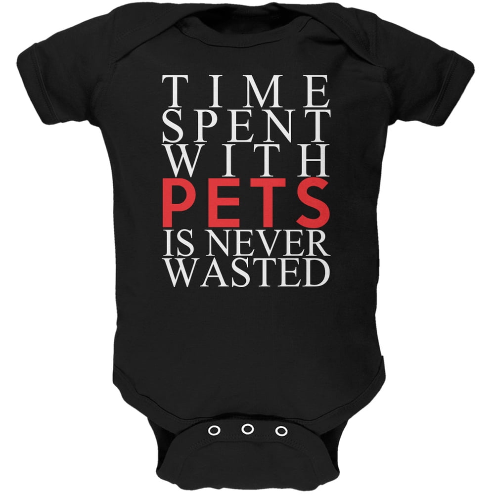 Time Spent With Pets Never Wasted Black Soft Baby One Piece 6 Month Walmart Com Walmart Com Time Spent With Pets Never Wasted Black Soft Baby One Piece 6 Month Walmart Com Walmart Com
