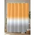 thumbnail image 4 of Gradient Orange Shower Curtain, and White Grayish Waterproof Shower Curtain Set with 12 Hooks Lightweight Washable Fabric Shower Curtains for Bathroom 60x72 Inches, 4 of 6