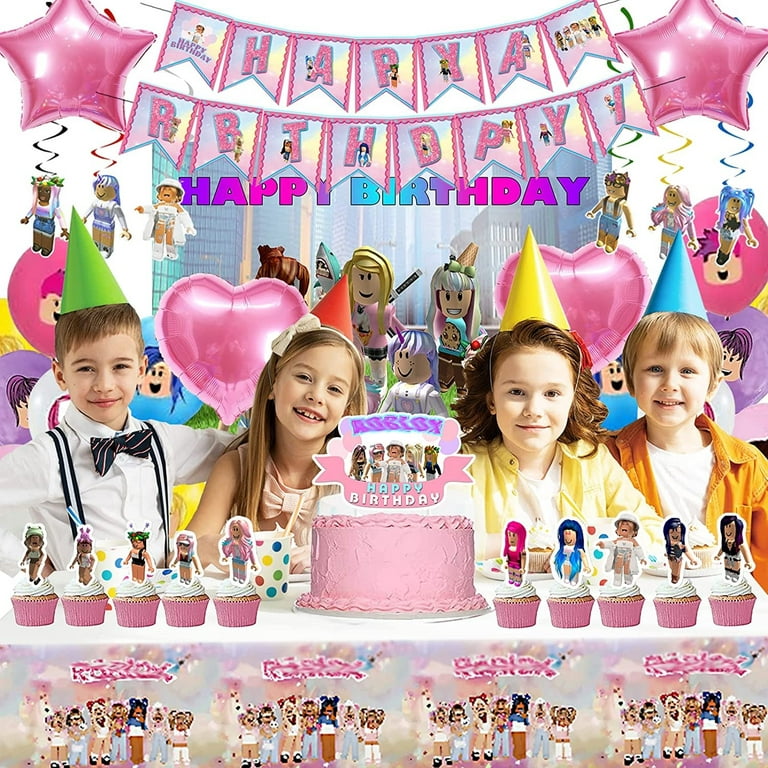 Girl Roblox Cake Topper Shipped to You Pink Roblox Birthday 