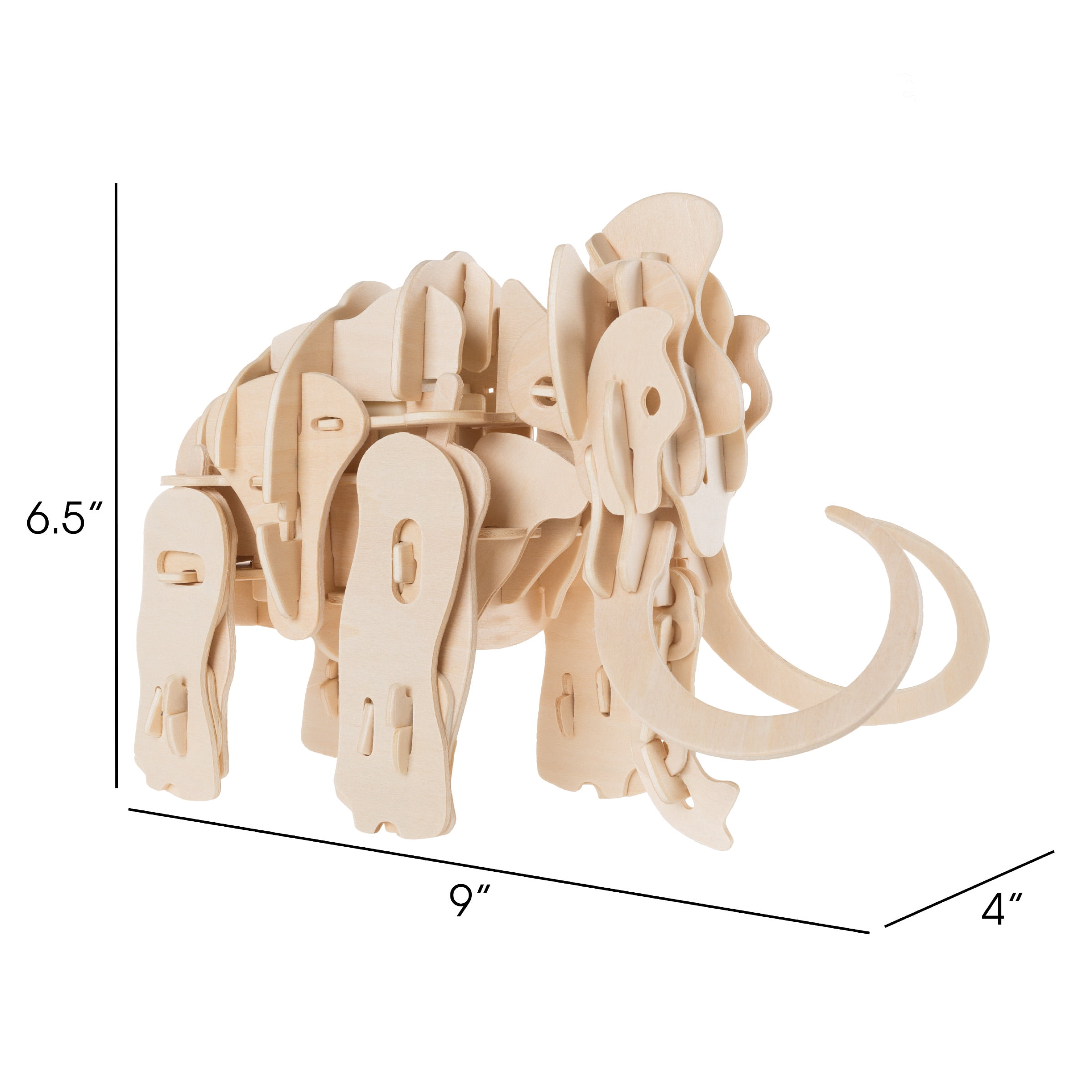 Interactive 3D Wooden Woolly Mammoth Puzzle by Hey! Play!