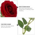 thumbnail image 3 of OUNONA 9-Piece Realistic Red Rose Flower Set for Home Decor, Wedding Centerpieces, Living Room Table Decoration, 3 of 8