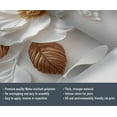thumbnail image 4 of Stereo White Flowers Wall Mural, Relief Gold Leaves 3D Wallpaper Mural, Nordic Modern Luxury Art Wall Murals Wallpaper For Boys And Girls Bedroom 98.4"W x 68.9"H (Not Peel and Stick), 4 of 6