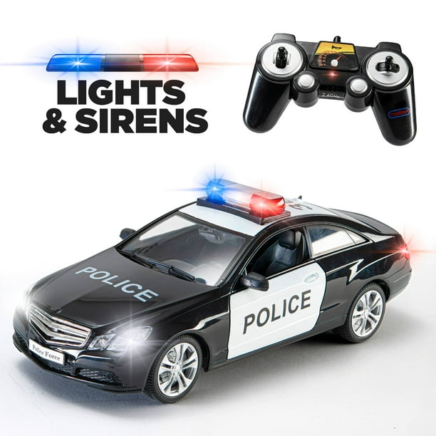 Prextex RC Police Car with Lights and Realistic Police ...