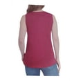 thumbnail image 2 of RXB Womens Size Small Sleeveless Sheer Floral Blouse, Beet Red, 2 of 2