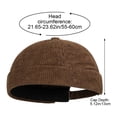 thumbnail image 3 of Jiibva Corduroy Hat Docker Cap for Men Women, Brimless Hats Worker Sailor Cap Beanie Retro Beanie Rolled Cuff Skullcaps with Adjustable, 3 of 7
