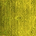 thumbnail image 1 of Ahgly Company Machine Washable Indoor Square Abstract Yellow Contemporary Area Rugs, 7' Square, 1 of 4