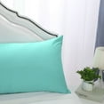 thumbnail image 3 of PiccoCasa Egyptian Cotton Pillowcases, Envelope Pillow Covers, King Cyan 1, 3 of 7