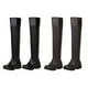 thumbnail image 5 of Qarigey Bota por encima de la rodilla fácil de usar de PU, botas largas cómodas y elegantes sin esfuerzo, botas por encima de la rodilla Accesorios de calzado negro 46, 5 of 6