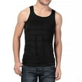 thumbnail image 4 of Men's Elastic Compression Vest Shirt | Nylon Quick Dry Tank Top for Running, Basketball & Gym Workouts | Body Shaping Undershirt for Athletic Performance (Black, S-2XL), 4 of 8