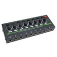 thumbnail image 1 of Amplificador de auriculares Estéreo de 8 Canales, Amplificador de Auriculares de Control de Volumen Con Luz Rgb, DJ Stage Sound Studio Mixer Metal 6.35 mm, Para La Transmisión, 1 of 7