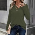 thumbnail image 2 of Lenpel Women's Tunic Tops Soft Long Sleeve V Neck Solid Color Ribbed Casual Shirts 2025 Fashion Fall Blouses, 2 of 6