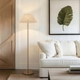 thumbnail image 2 of Décor Living Bali 1-Light Boho Floor Lamp with Rattan Shade, 61” Height, Weighted Base, for Living Room, Bedroom, Study, Office, 2 of 8