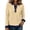 Beige, variant on Polo Shirts for Women Denim Patchwork Collared Golf Long Sleeve Tops Casual Button Down Shirt Work Blouses for Everyday Wear Beige L 1 Pcs
