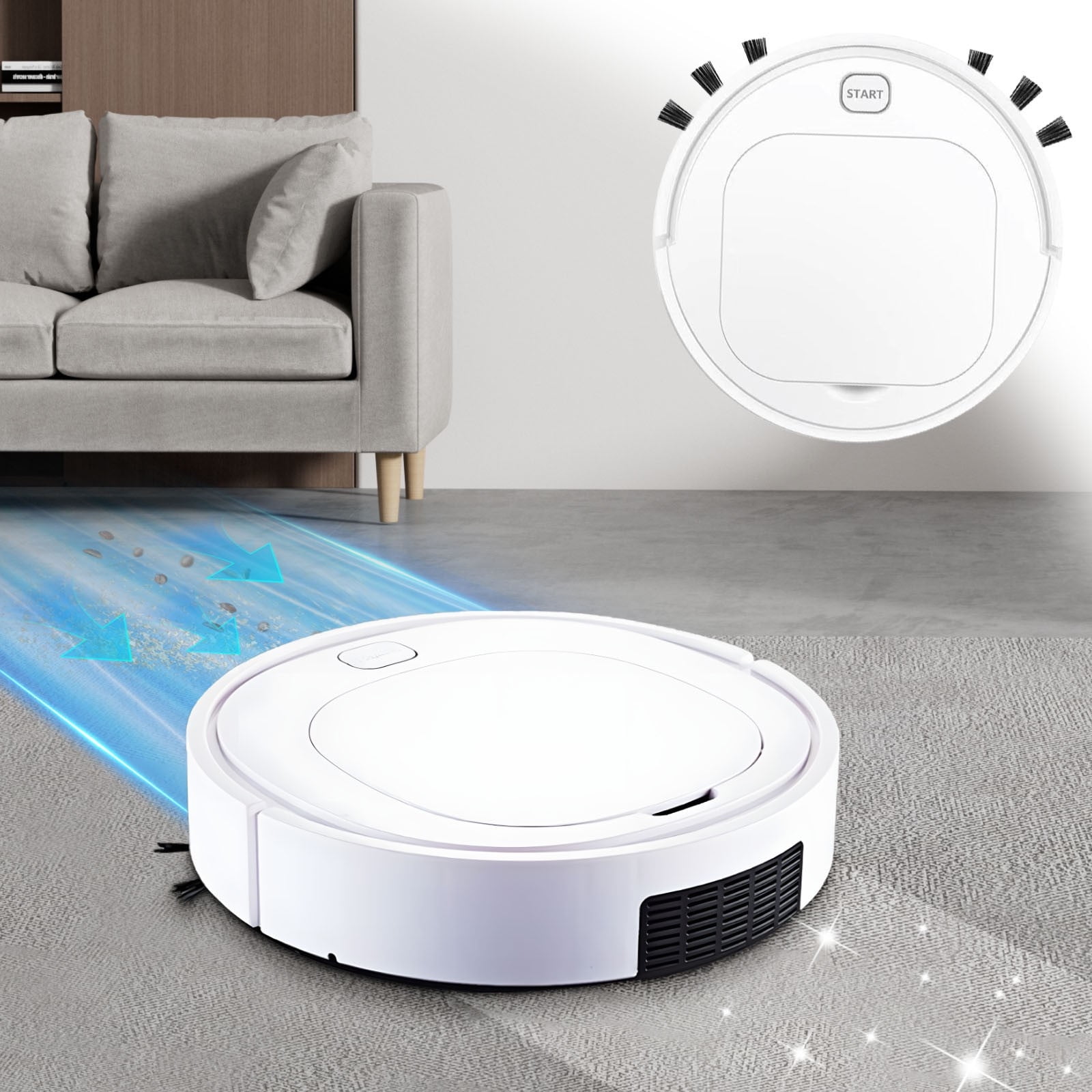 Zenithome Under 22$ Sweeping Robot Mop Sweep and Suction Smart Three-In-One Cleaning Machine Lazy Vacuum Cleaner Home Appliances Small Gifts Smart Home Appliances Gift